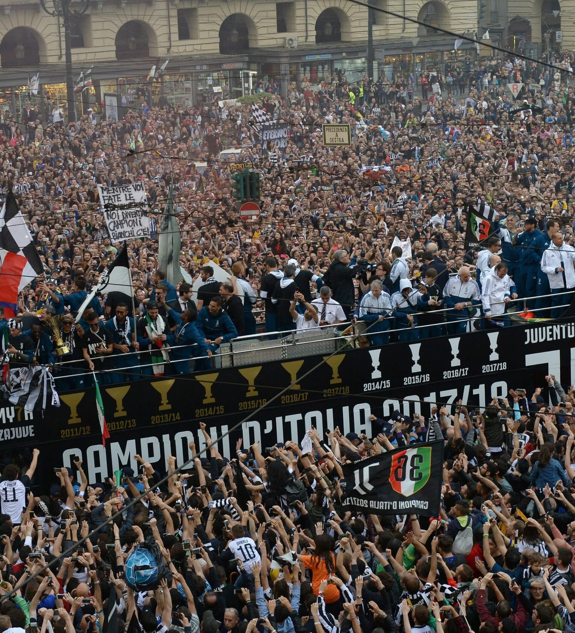 Vecchia foto di tifosi della Juventus